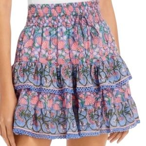 Floral Blue and Pink Mini Skirt